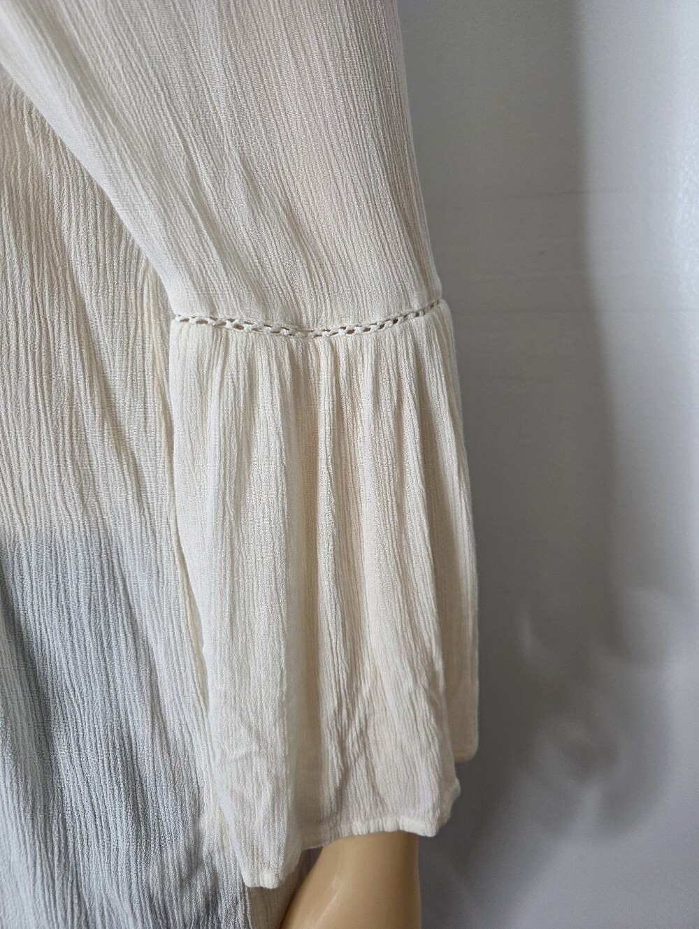Style & Co. Cream Embroidered Peasant Blouse Size US/M - Picture 11 of 16